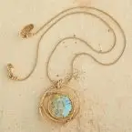 Gold Plated Roman Glass Necklace